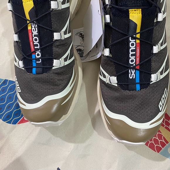 Salomon S-LAB XT-6 Black and Brown Sneakers - Picture 6 of 10